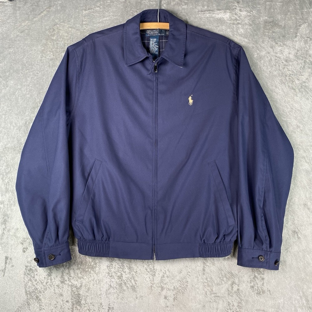 Polo Ralph Lauren Bi Swing Jacket Mens Size Small Blue Full Zip Lined Preppy